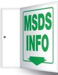 Safety Sign, Legend: MSDS INFO