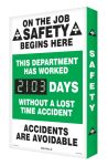 ON THE JOB SAFETY BEGINS HERE / THIS DEPARTMENT HAS WORKED #### DAYS WITHOUT A LOST TIME ACCIDENT / ACCIDENTS ARE AVOIDABLE