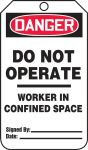 Confined Space Tags, TCS342