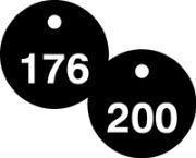 Perma-Black™ Aluminum Numbered Tags