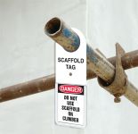 Safety Tag, Legend: DANGER CONFINED SPACE DO NOT ENTER PERMIT REQUIRED (TAG HOLDER)