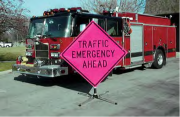 Custom Traffic Signs, Legend: EMERGENCY SCENE AHEAD