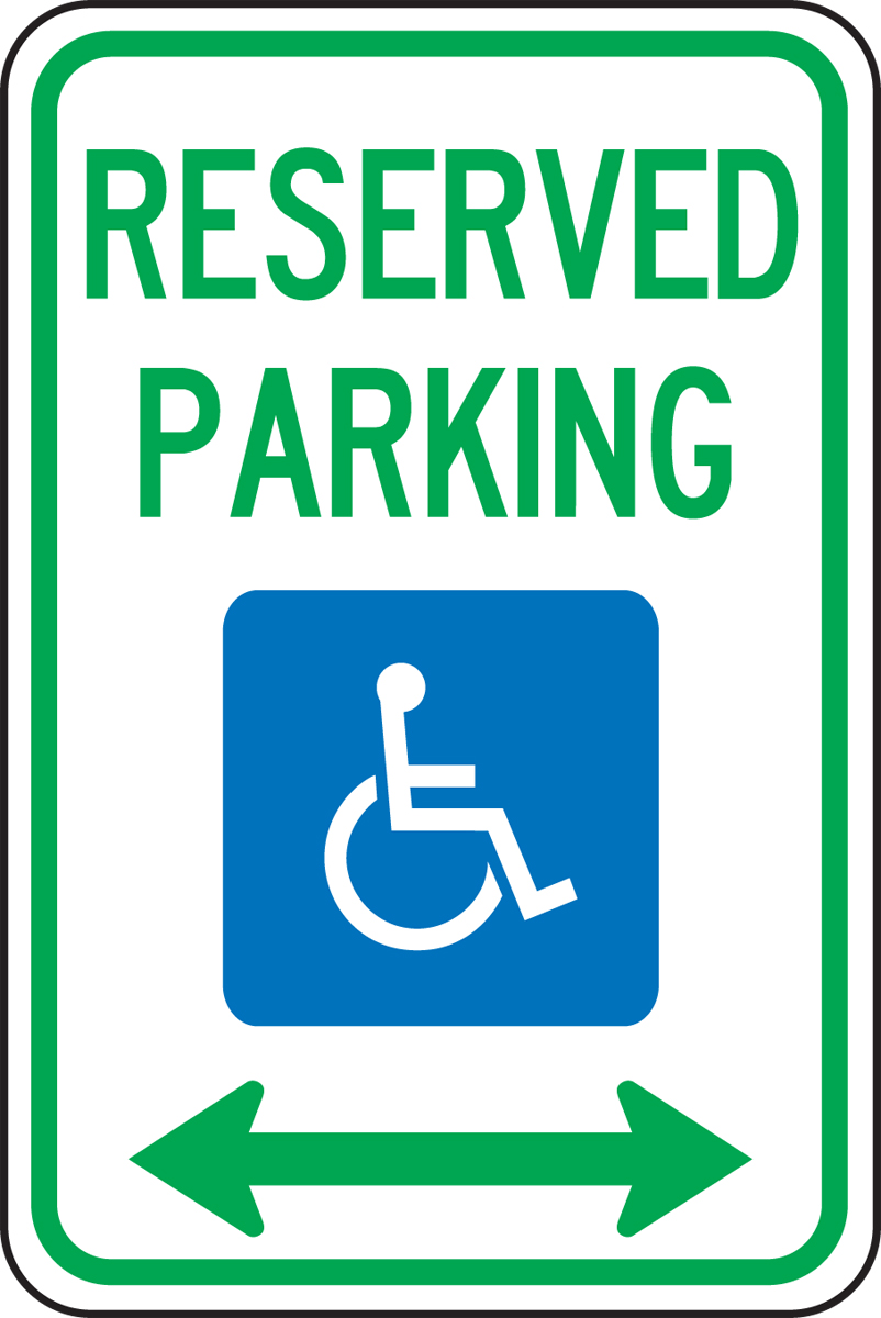 RESERVED PARKING <-----> (W/GRAPHIC)