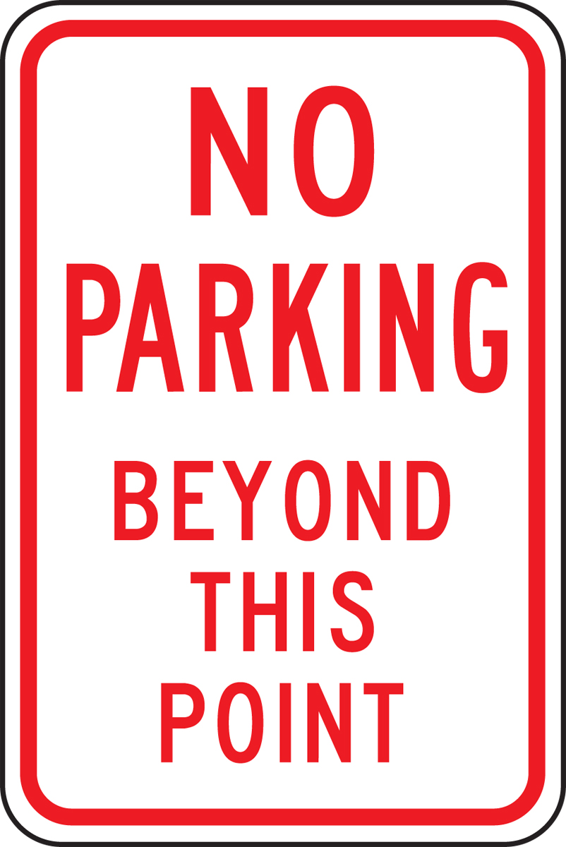 NO PARKING BEYOND THIS POINT