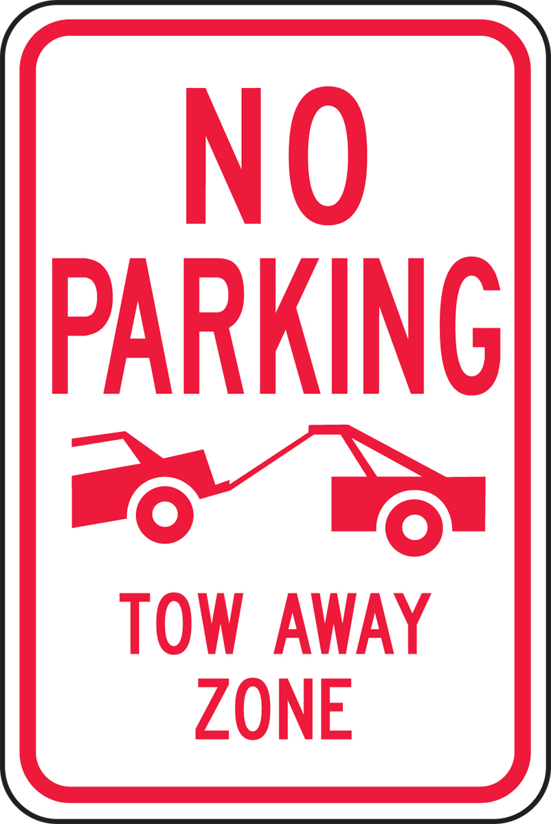 NO PARKING TOW AWAY ZONE (W/PICTORIAL)