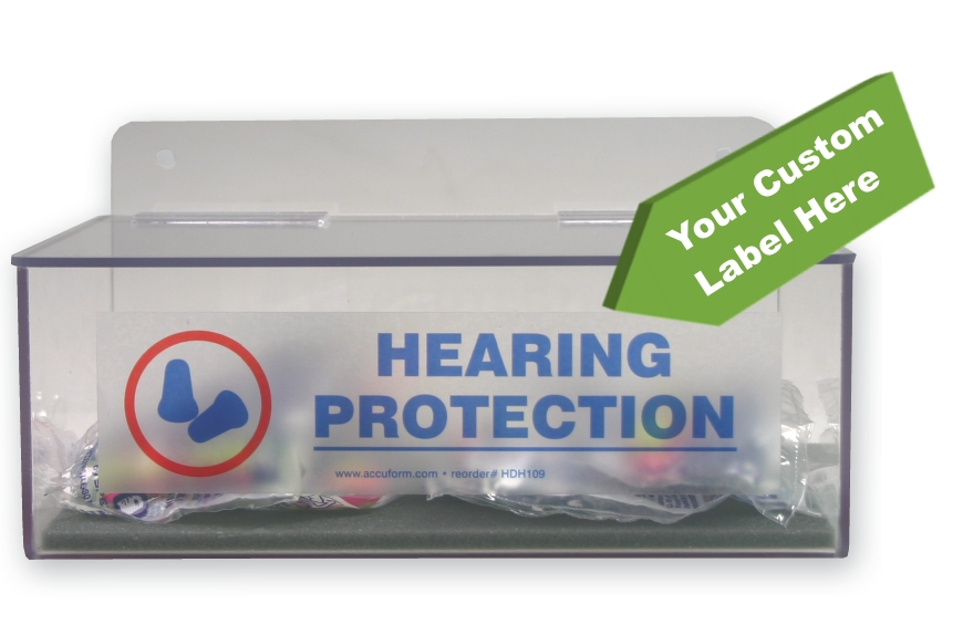Hearing Protection Dispenser w/ Custom Label