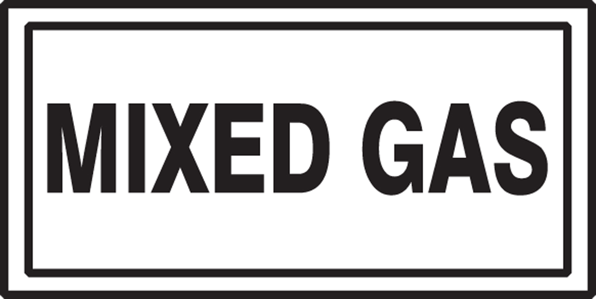 Safety Label, Legend: MIXED GAS