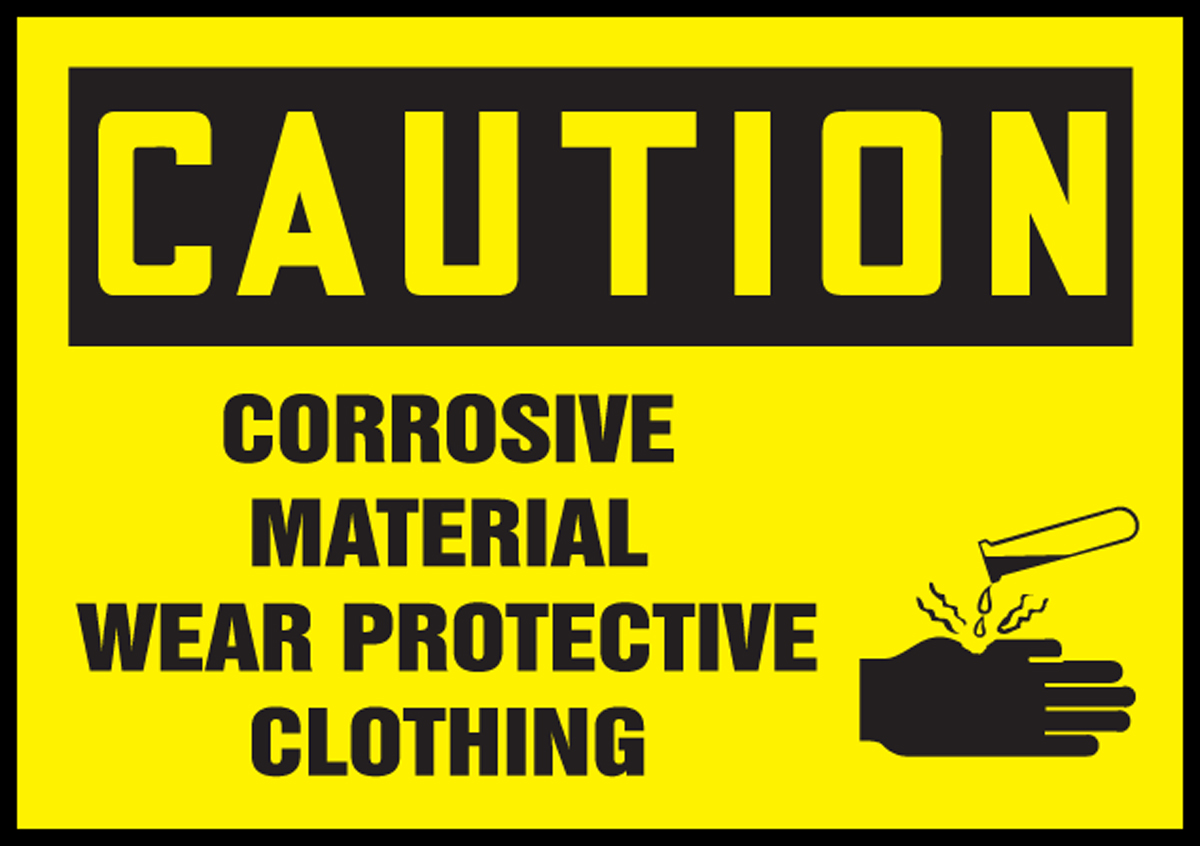 CORROSIVE MATERIAL WEAR PROTECTIVE CLOTHING (W/GRAPHIC)