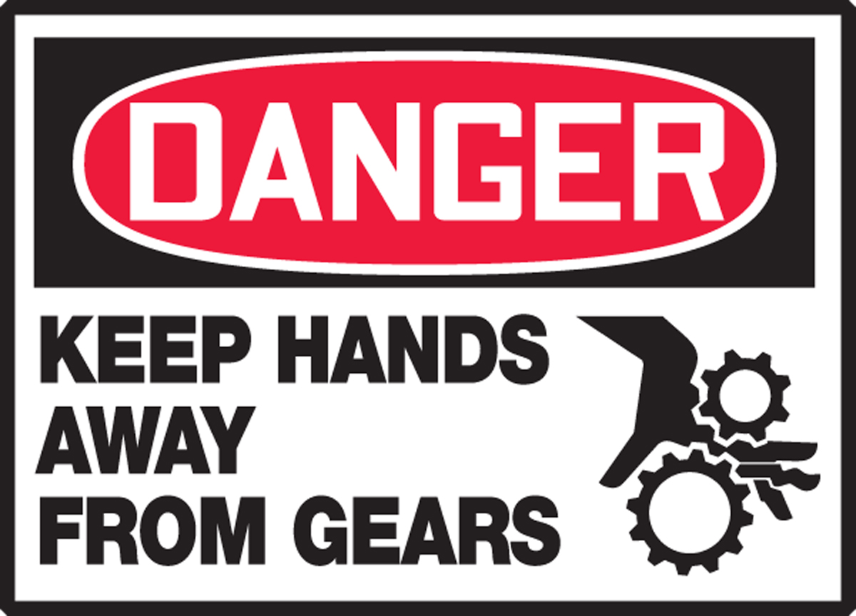 KEEP HANDS AWAY FROM GEARS (W/GRAPHIC)