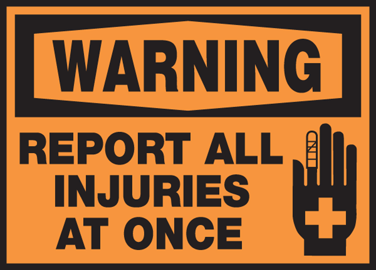REPORT ALL INJURIES AT ONCE (W/GRAPHIC)