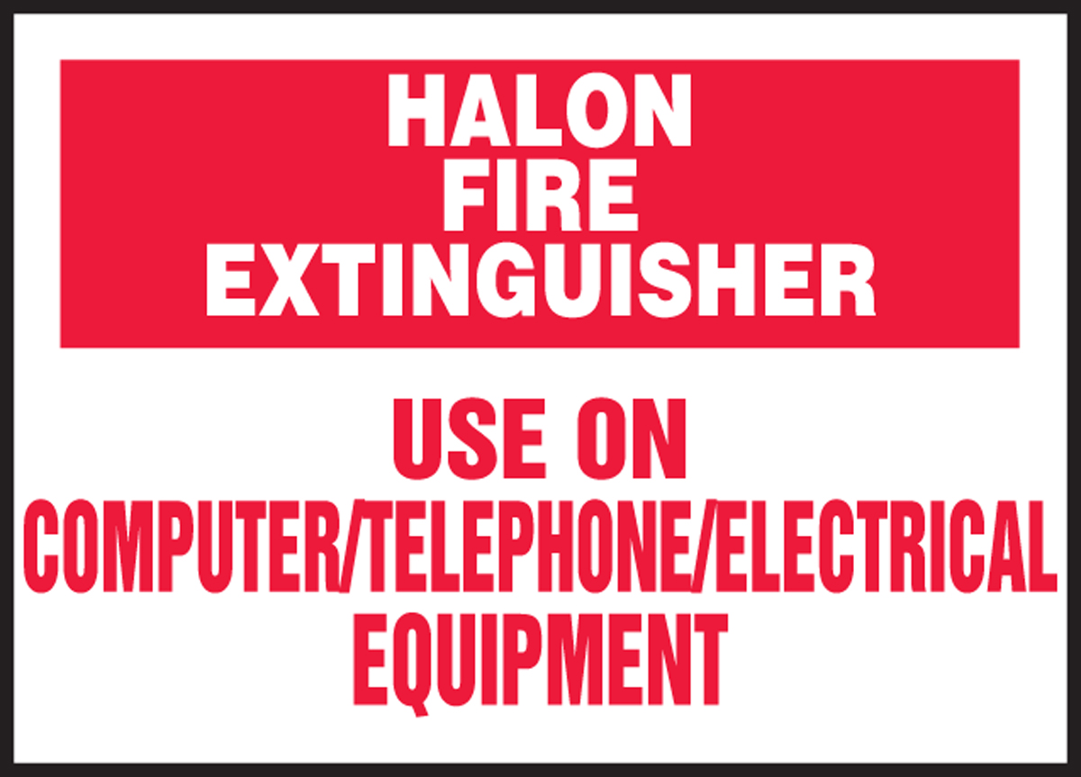 HALON FIRE EXTINGUISHER USE ON COMPUTER/TELEPHONE/ELECTRICAL EQUIPMENT