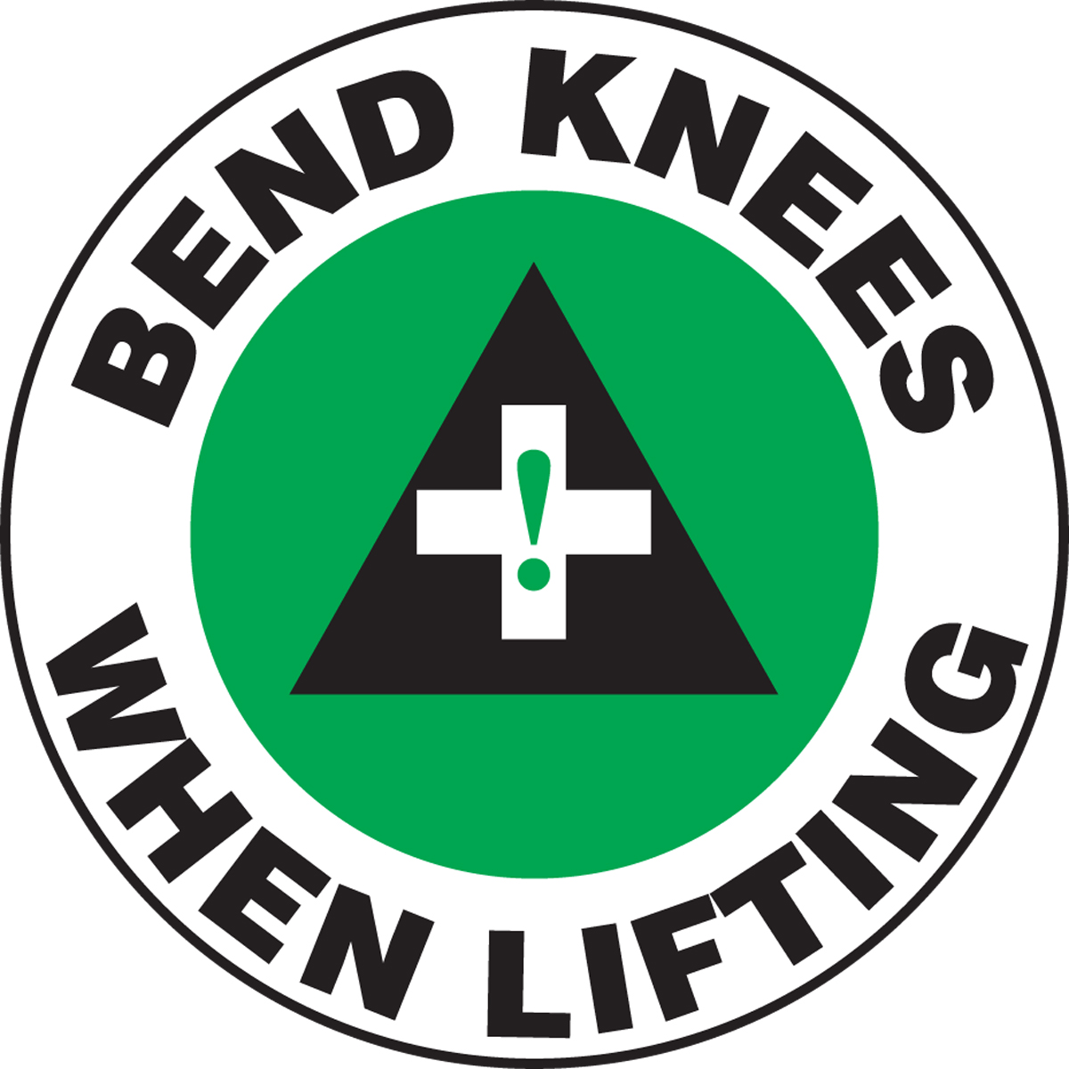 BEND KNEES WHEN LIFTING