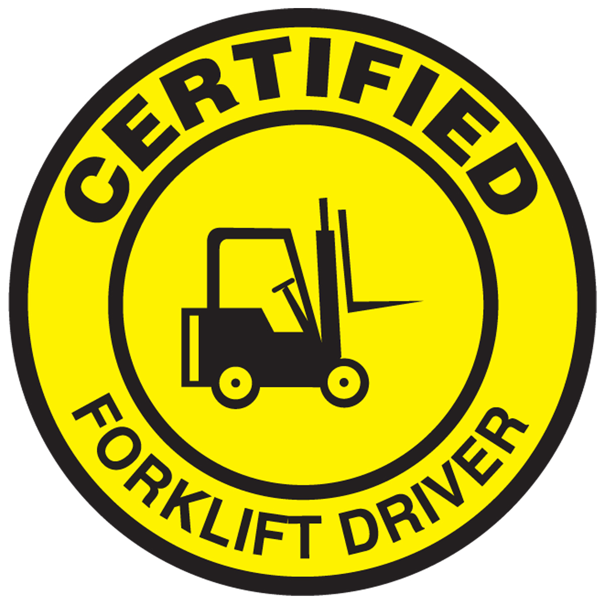 hot work permit tags certified forklift driver w/ graphic
