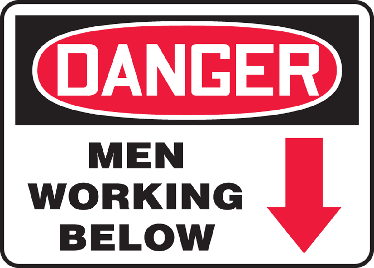 MEN WORKING BELOW (ARROW)