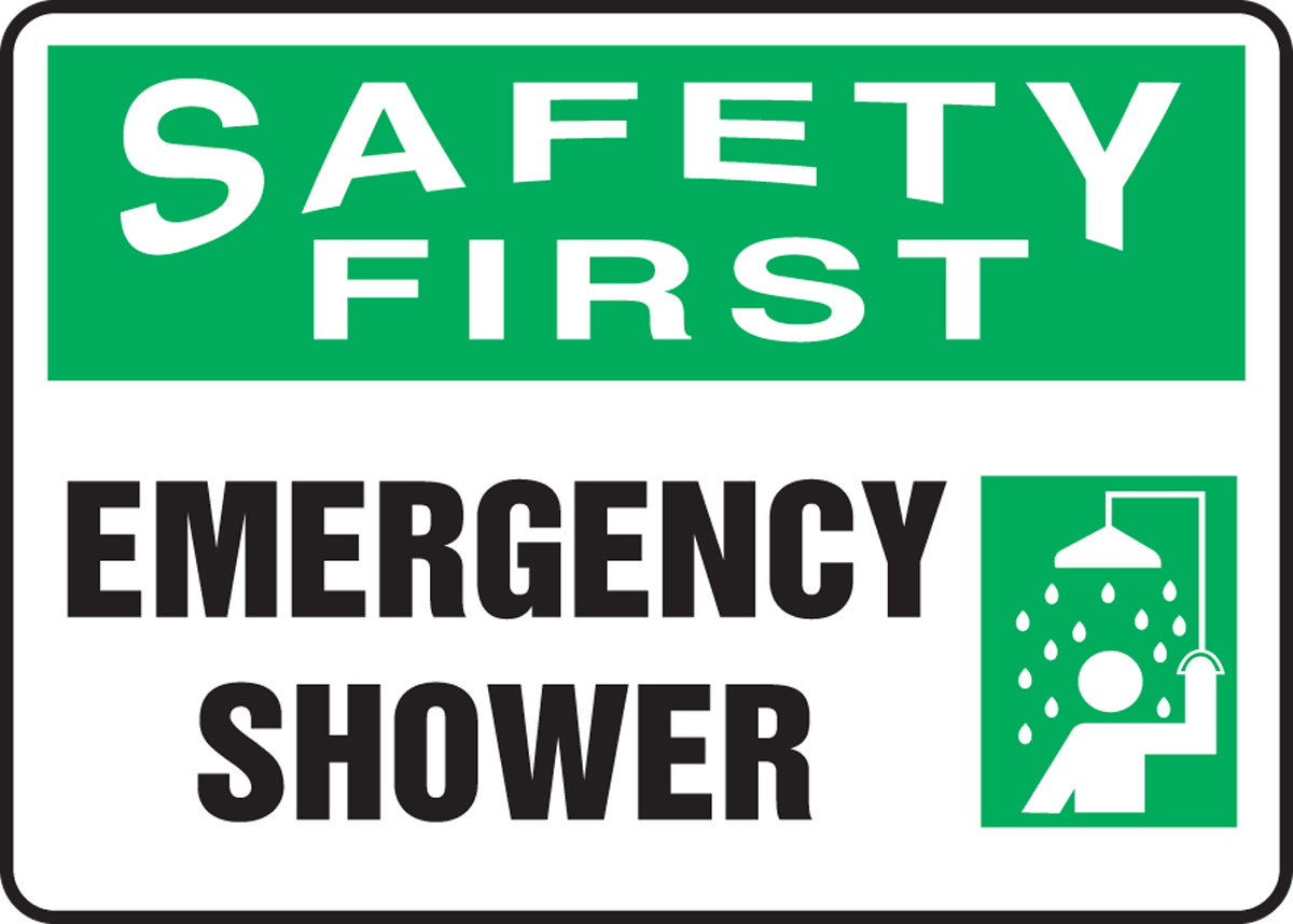 SAFETY FIRST EMERGENCY SHOWER (W/GRAPHIC)