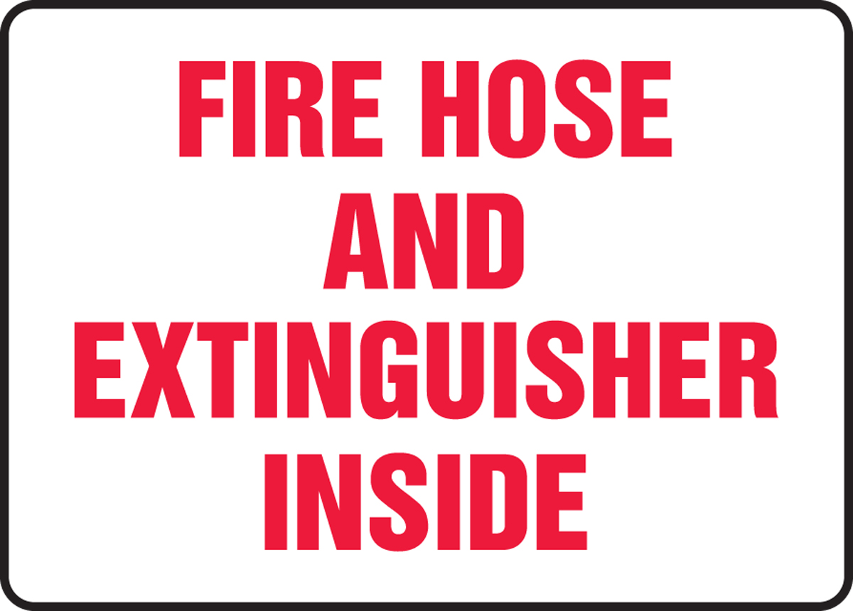 FIRE HOSE AND EXTINGUISHER INSIDE