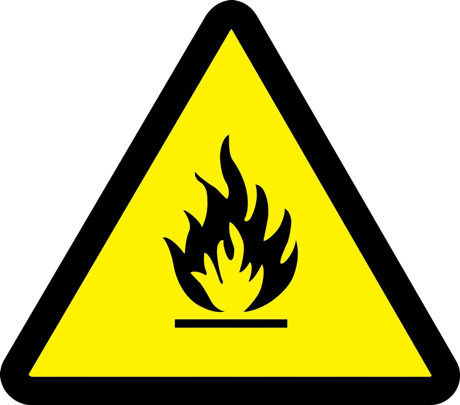 Safety Sign, Legend: (FIRE HAZARD)