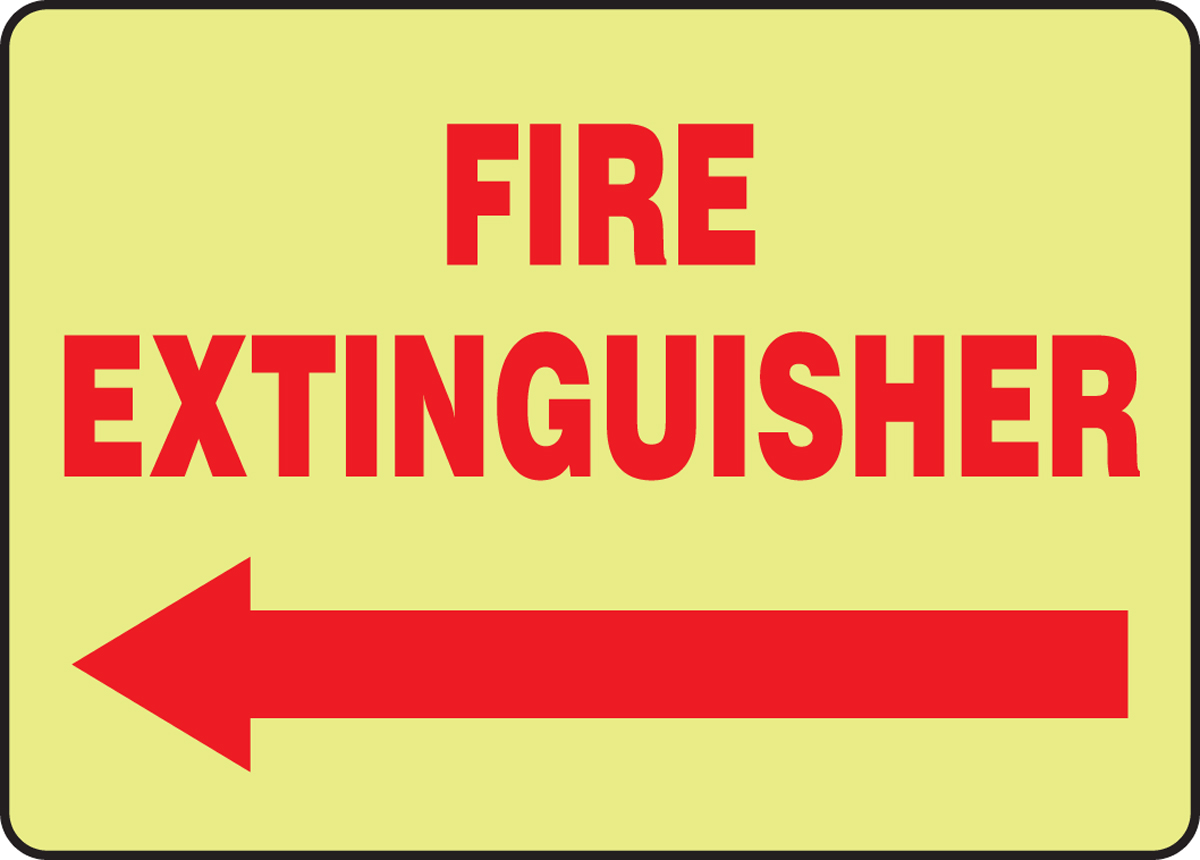 FIRE EXTINGUISHER (ARROW LEFT) (GLOW)