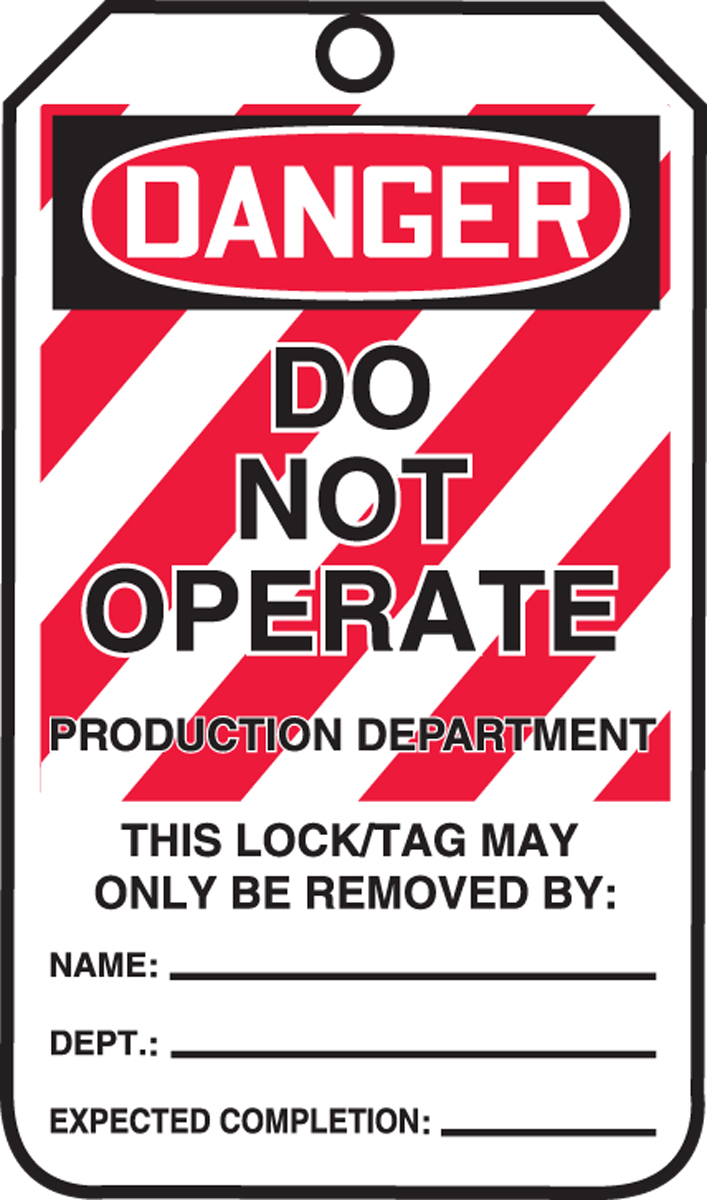 DO NOT OPERATE PRODUCTION DEPARTMENT