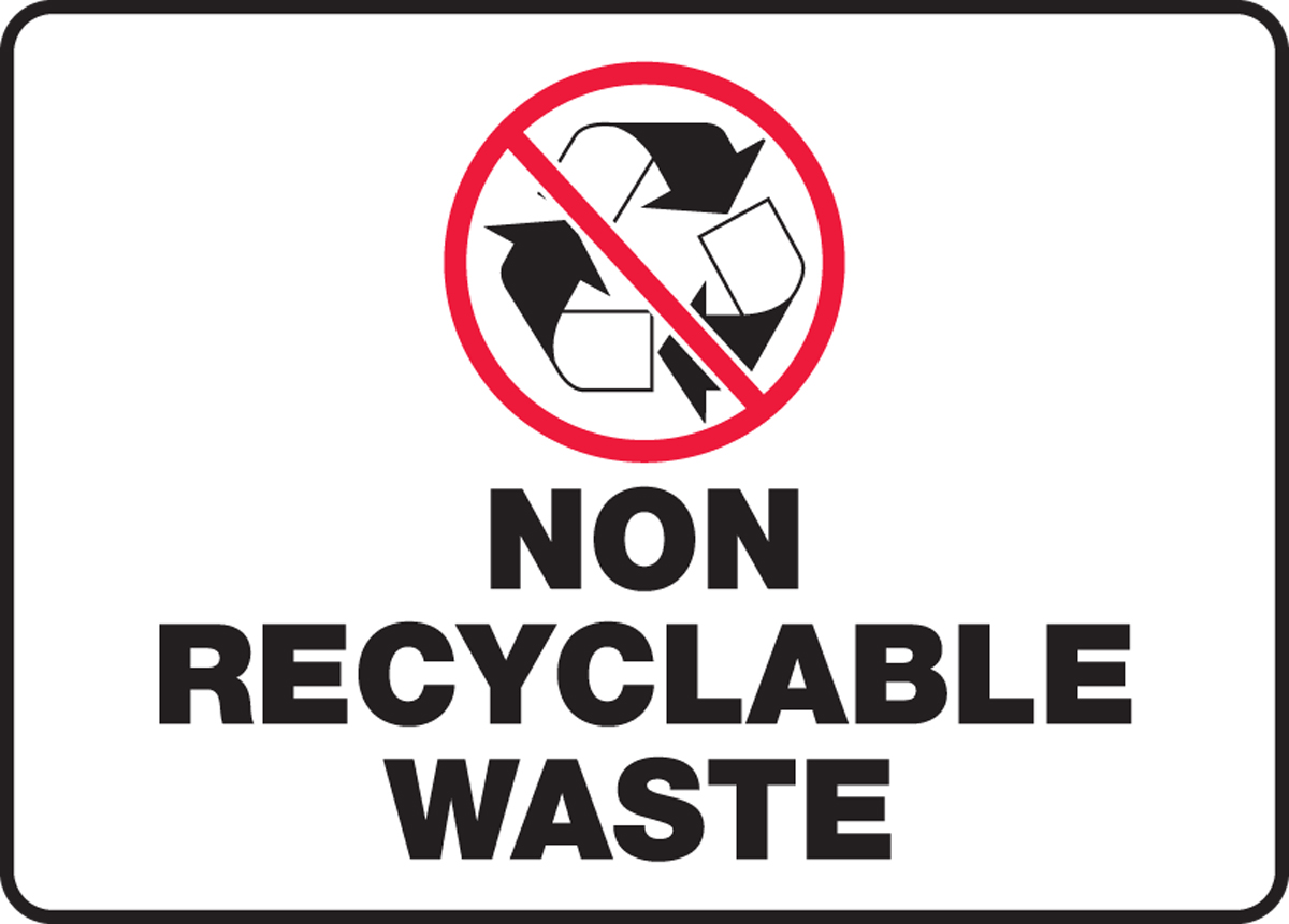 NON RECYCLABLE WASTE (W/GRAPHIC)