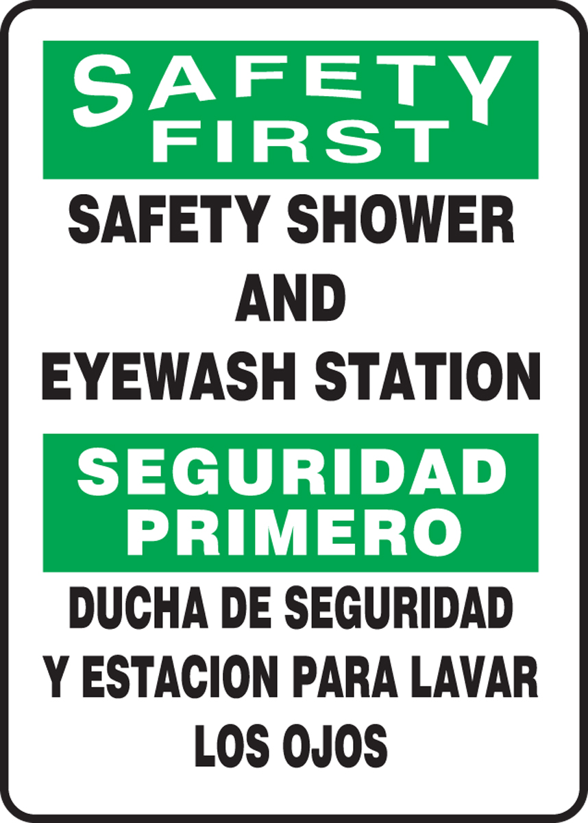 SAFETY SHOWER AND EYEWASH STATION (BILINGUAL)