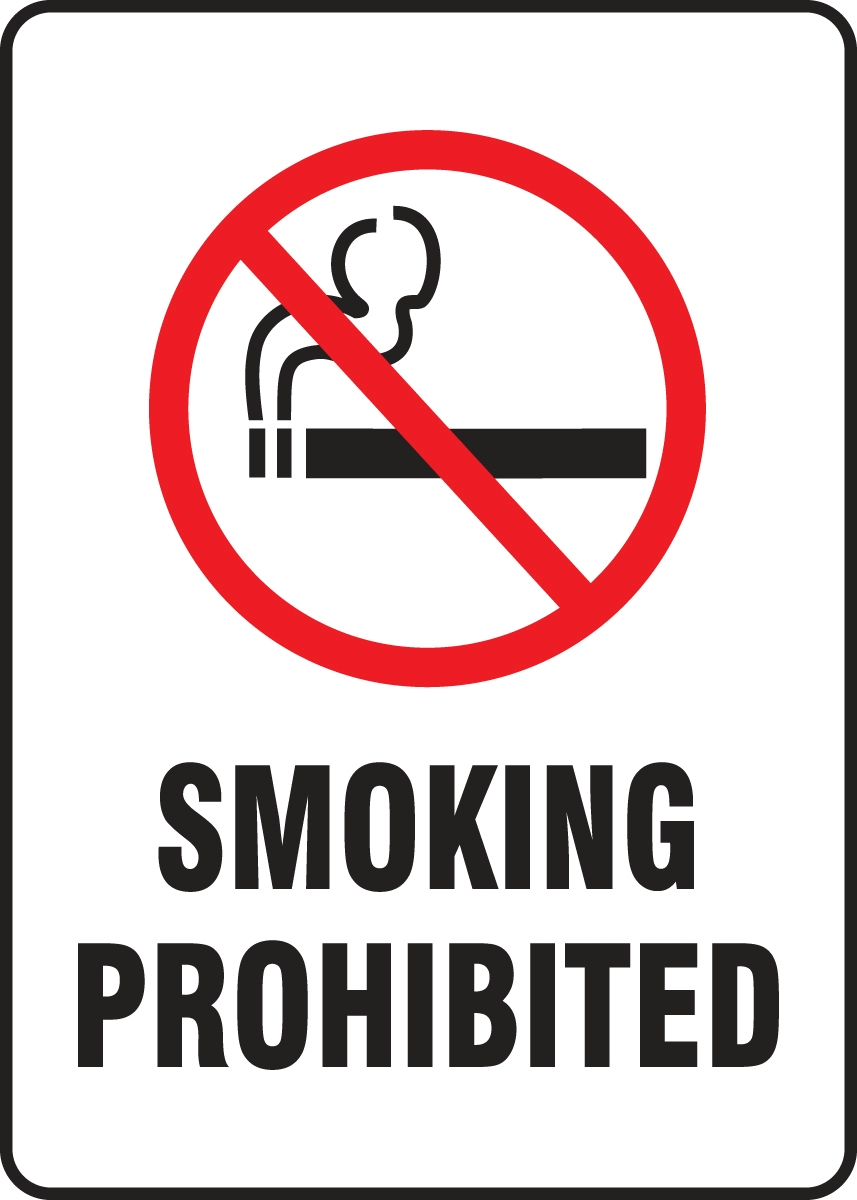SMOKING PROHIBITED W/GRAPHIC