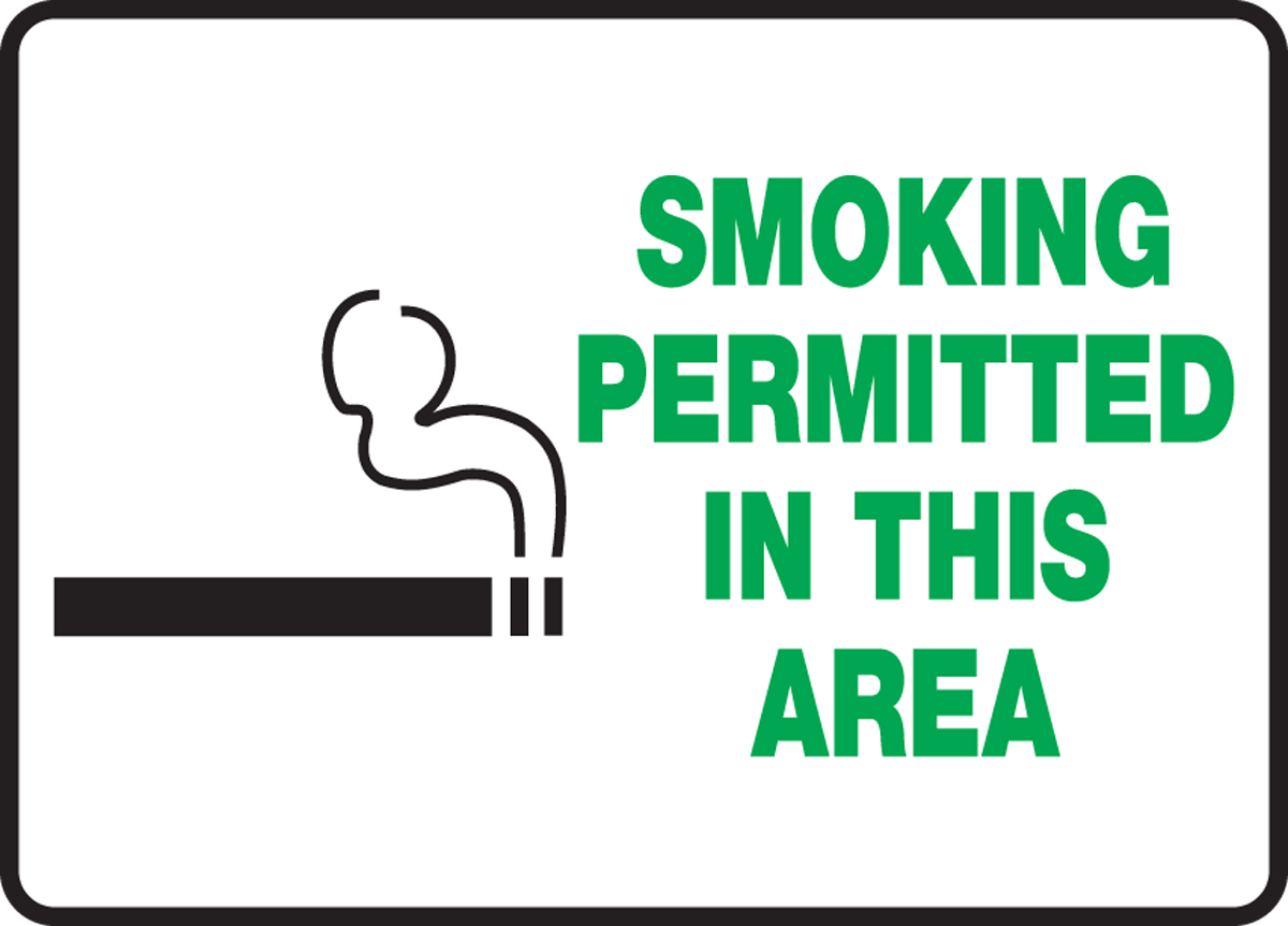 SMOKING PERMITTED IN THIS AREA (W/GRAPHIC)
