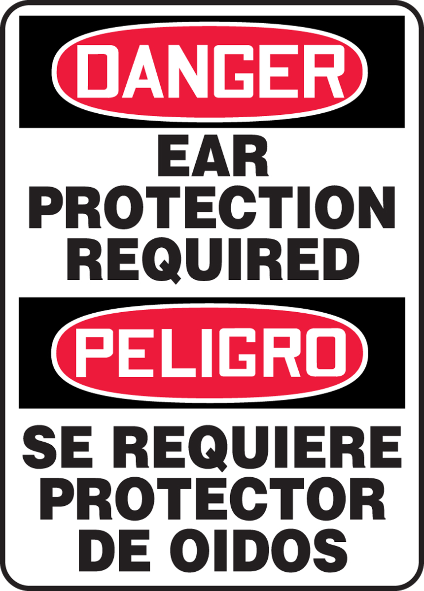 EAR PROTECTION REQUIRED (BILINGUAL)