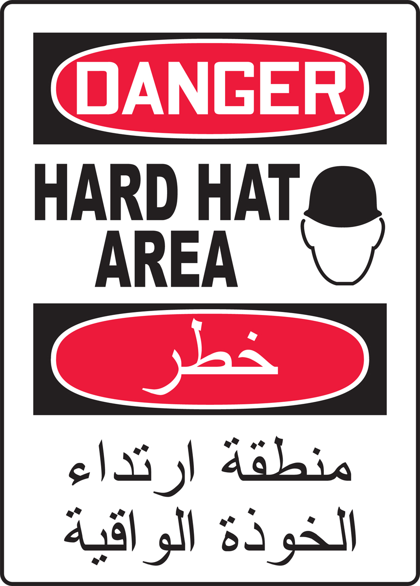 DANGER HARD HAT AREA (W/GRAPHIC)