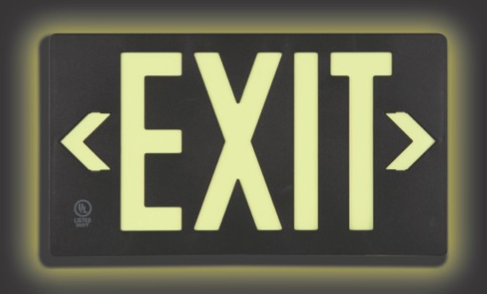 ULTRA-GLOW™ EXIT SIGN - PLASTIC CASE STYLE