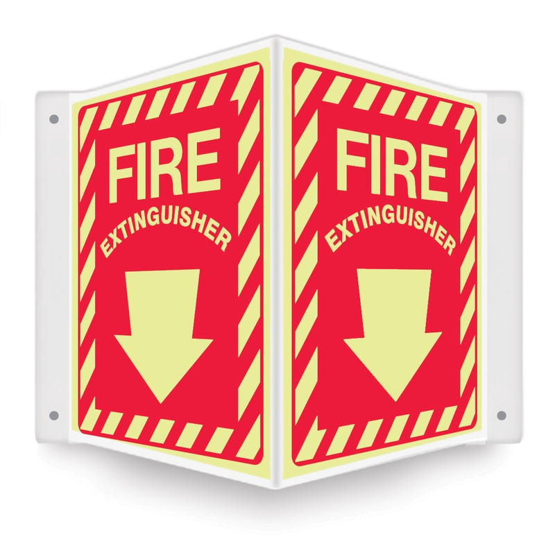Safety Sign, Legend: FIRE EXTINGUISHER (ARROW)