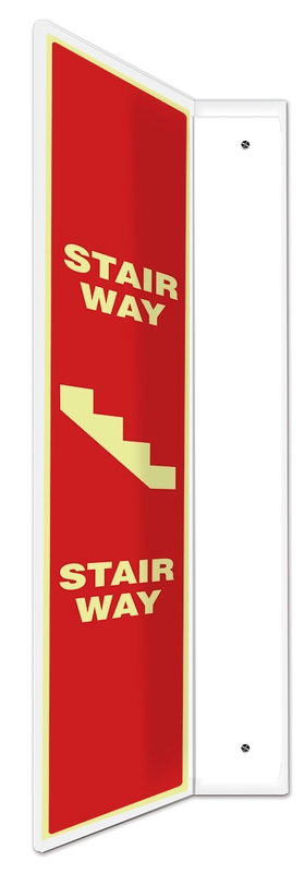 Safety Sign, Legend: STAIR WAY