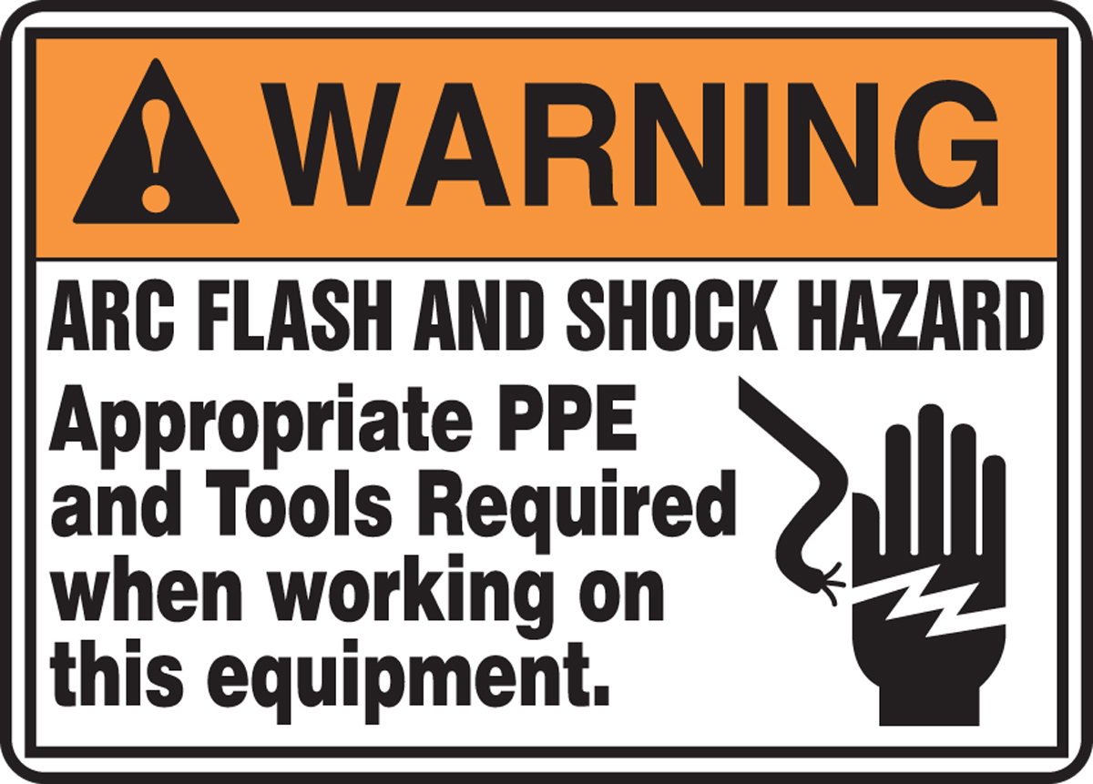 WARNING ARCH FLASH AND SHOCK HAZARD APPROPRIATE PPE AND TOOLS REQUIRED WHEN WORKING ON THIS EQUIPMENT