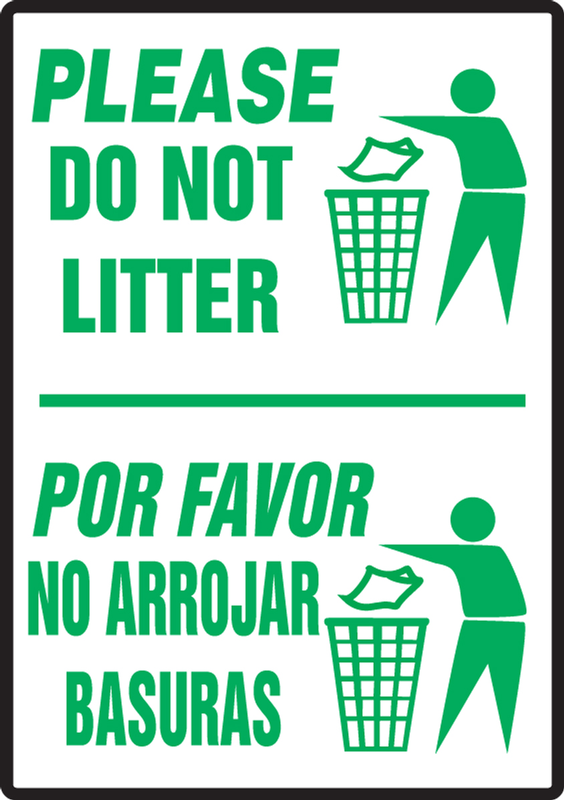 PLEASE DO NOT LITTER (W/GRAPHIC) (BILINGUAL)