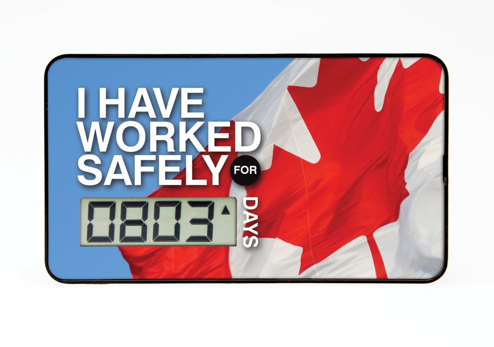 Personal Digi-Day® Electronic Scoreboard: I Have Worked Safely For _ Days (Canada)