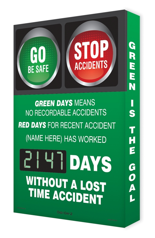 Green Days Means No Recordable Accidents Red Days For Recent Accident (Name Here) Has Worked __ Days Without A Lost Time Accident