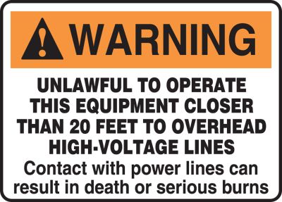 Equipment Safety Sign