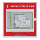 Safety Sign: Severe Weather Map Holder
