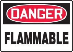 Contractor Preferred OSHA Danger Safety Sign: Flammable