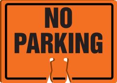 Cone Top Warning Sign: No Parking
