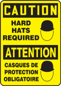 BILINGUAL FRENCH SIGN – HARD HATS