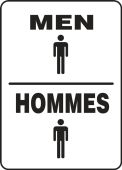 BILINGUAL FRENCH SIGN - RESTROOM