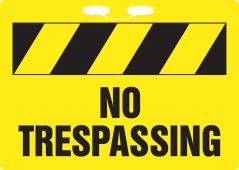 Rope Sign: No Trespassing