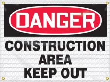 OSHA Danger High Wind Safety Sign: Construction Area - Keep Out