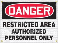 OSHA Danger High Wind Safety Sign: Restricted Area Authorized Personnel Only