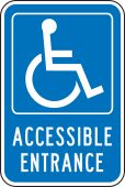 Federal Parking Sign: Handicap Accessible Entrance