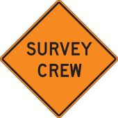 Roll-Up Construction Sign: Survey Crew