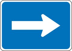 General Service Sign: Auxiliary Horizontal Directional Arrow