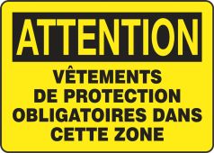 FRENCH SIGN – PROTECTIVE CLOTHING