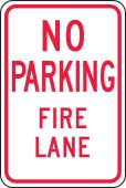 Traffic Sign: No Parking Fire Lane